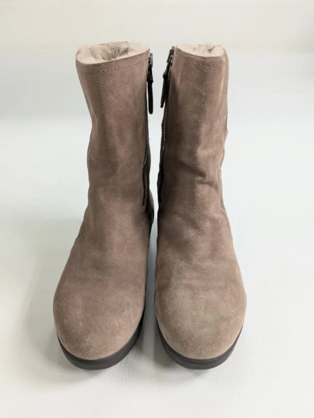 Aquatalia Wanita Waterproof Suede Boots Women's Size 8 Faux Fur Lining